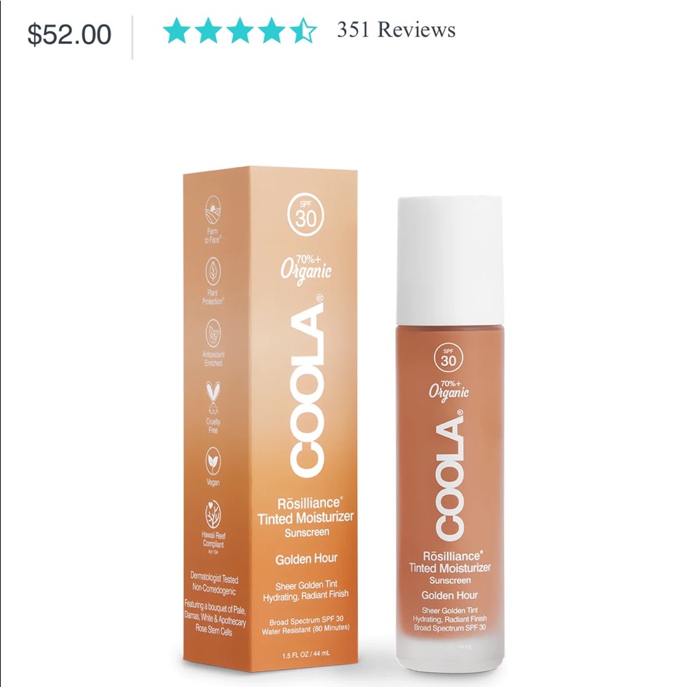 COOLA Organic Tinted Moisturizer + Sunscreen